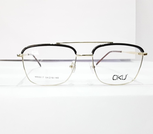 OKU ONE (OKU) FRAME DF M88617(FRAME COLOR CODE: BLACK GOLDEN,FRAME BOX SIZE (MM): 54.0)